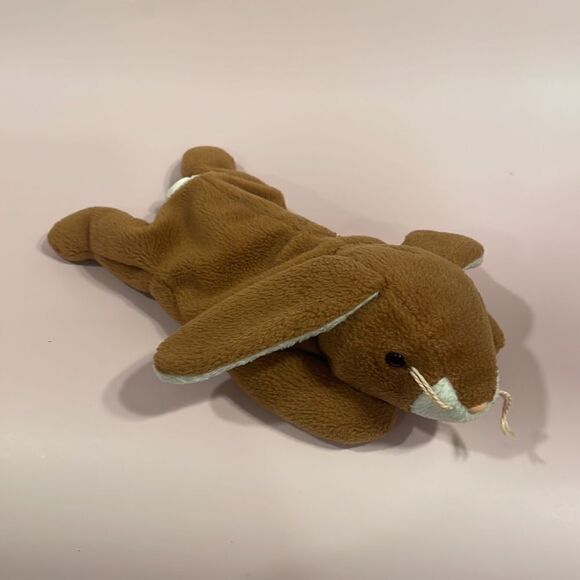 Vintage Original Ty Beanie Baby Ears the Brown and White Rabbit Good Used Cond… - Picture 6 of 10